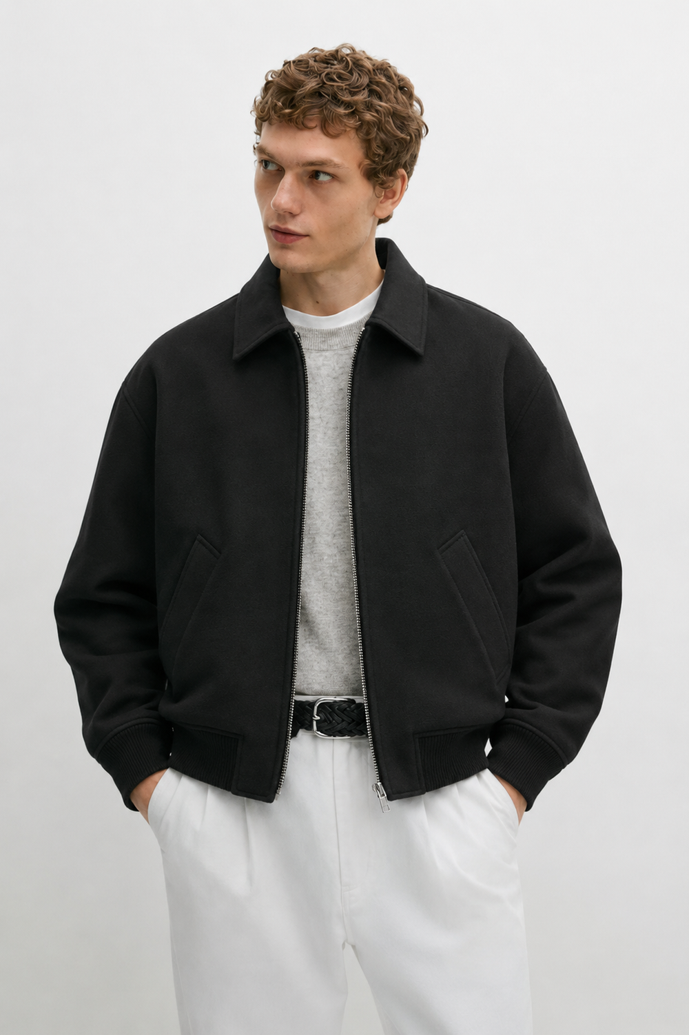 Regular Fit Wool Blend Jacket