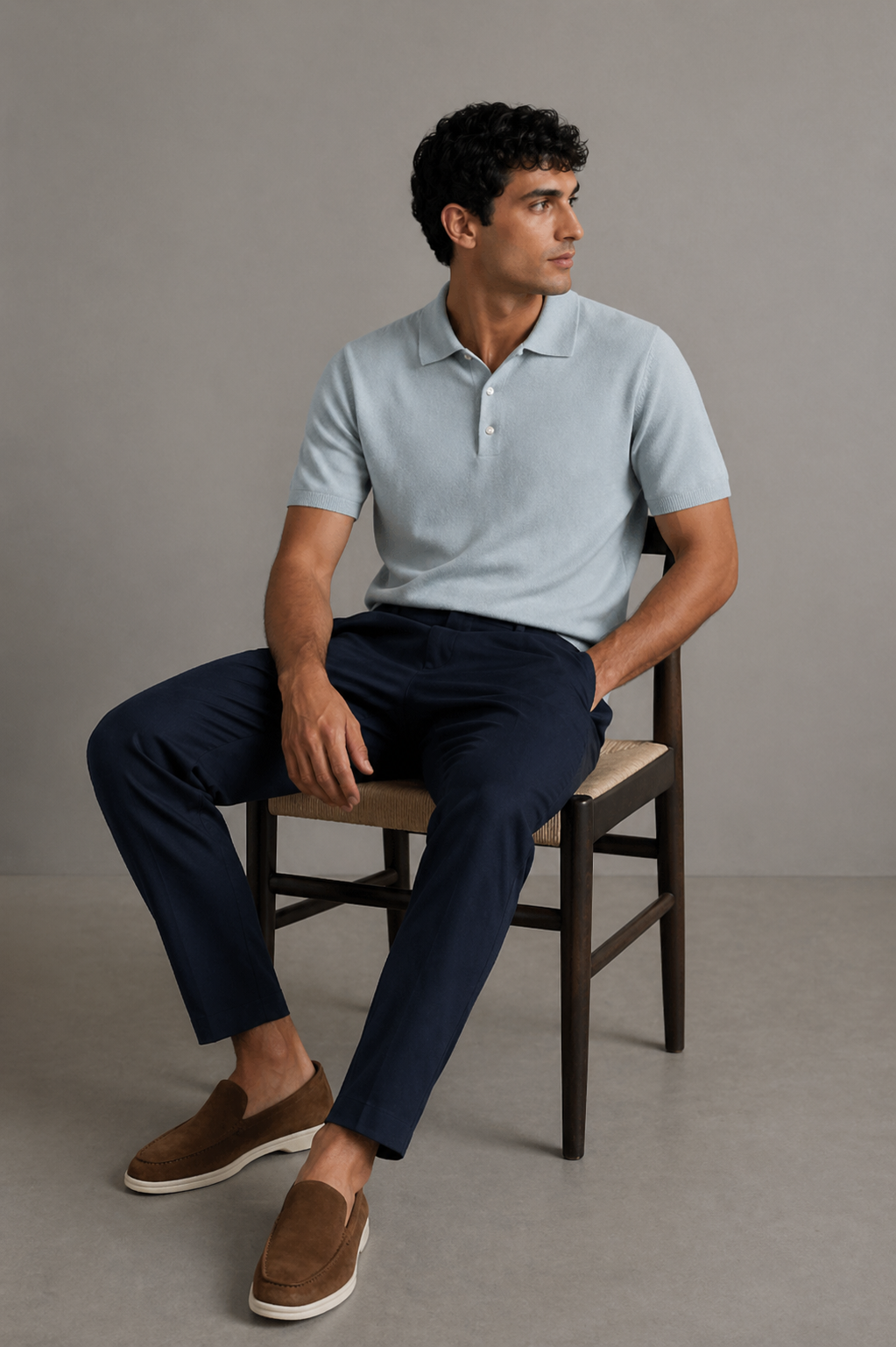 Soft Ash Textured Polo