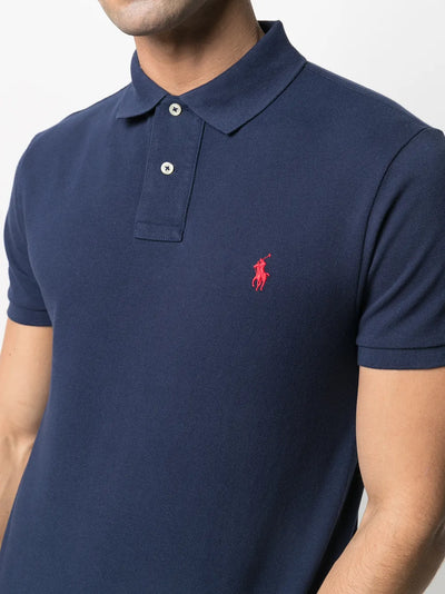 Slim Fit Cotton Mesh Polo Shirt