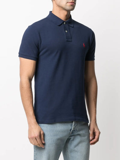 Slim Fit Cotton Mesh Polo Shirt