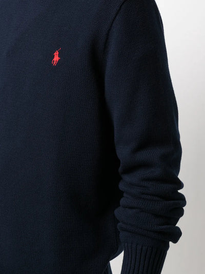 embroidered logo knitted jumper