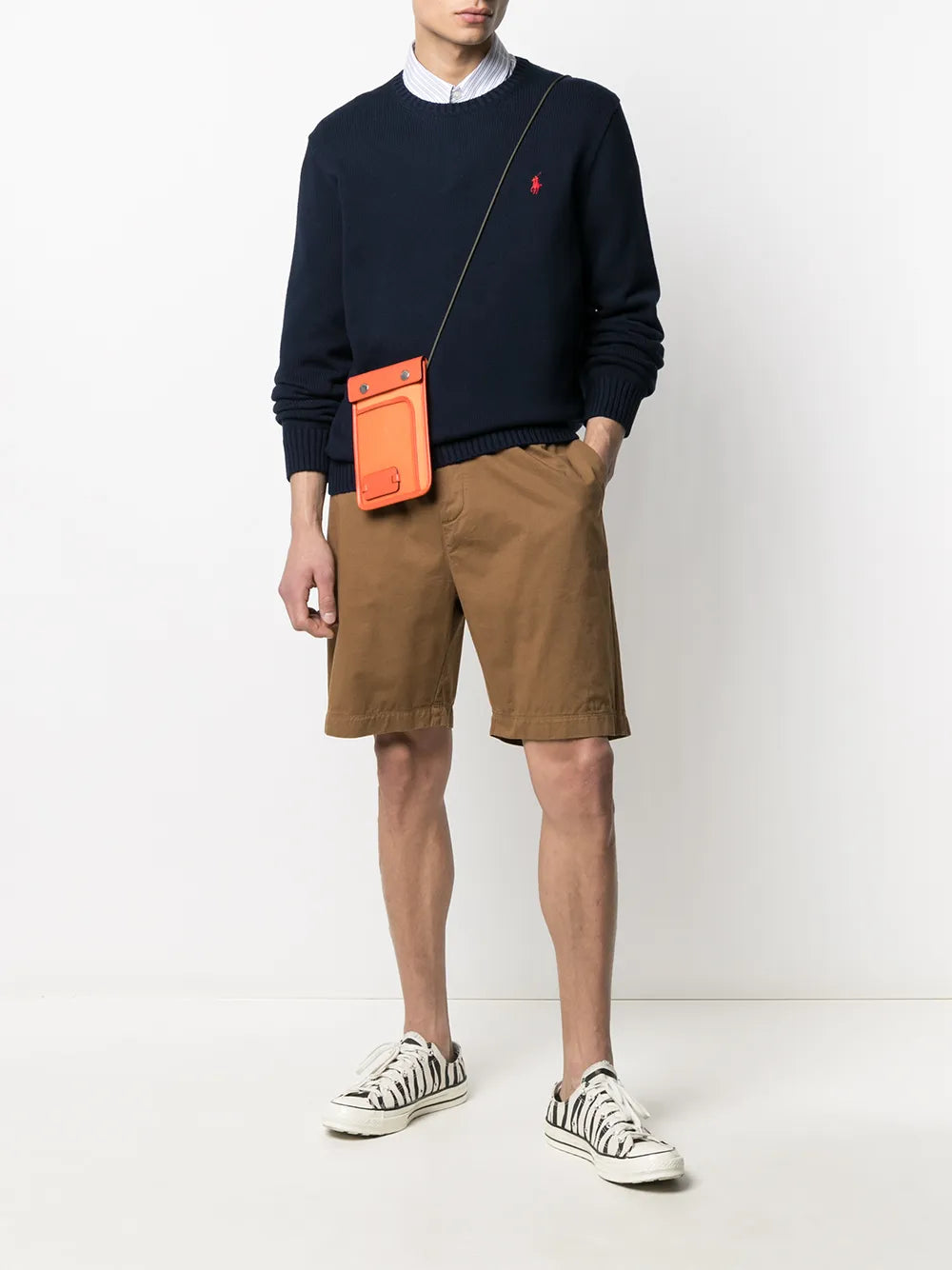 embroidered logo knitted jumper