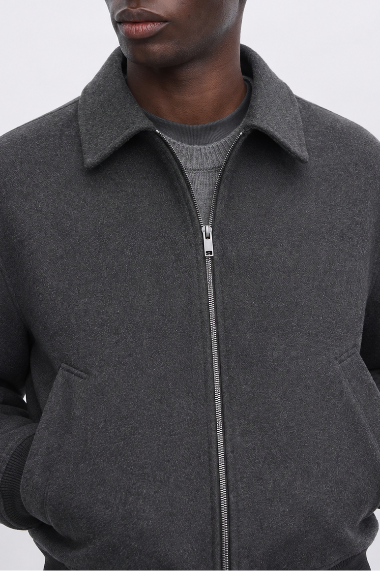 Regular Fit Wool Blend Jacket