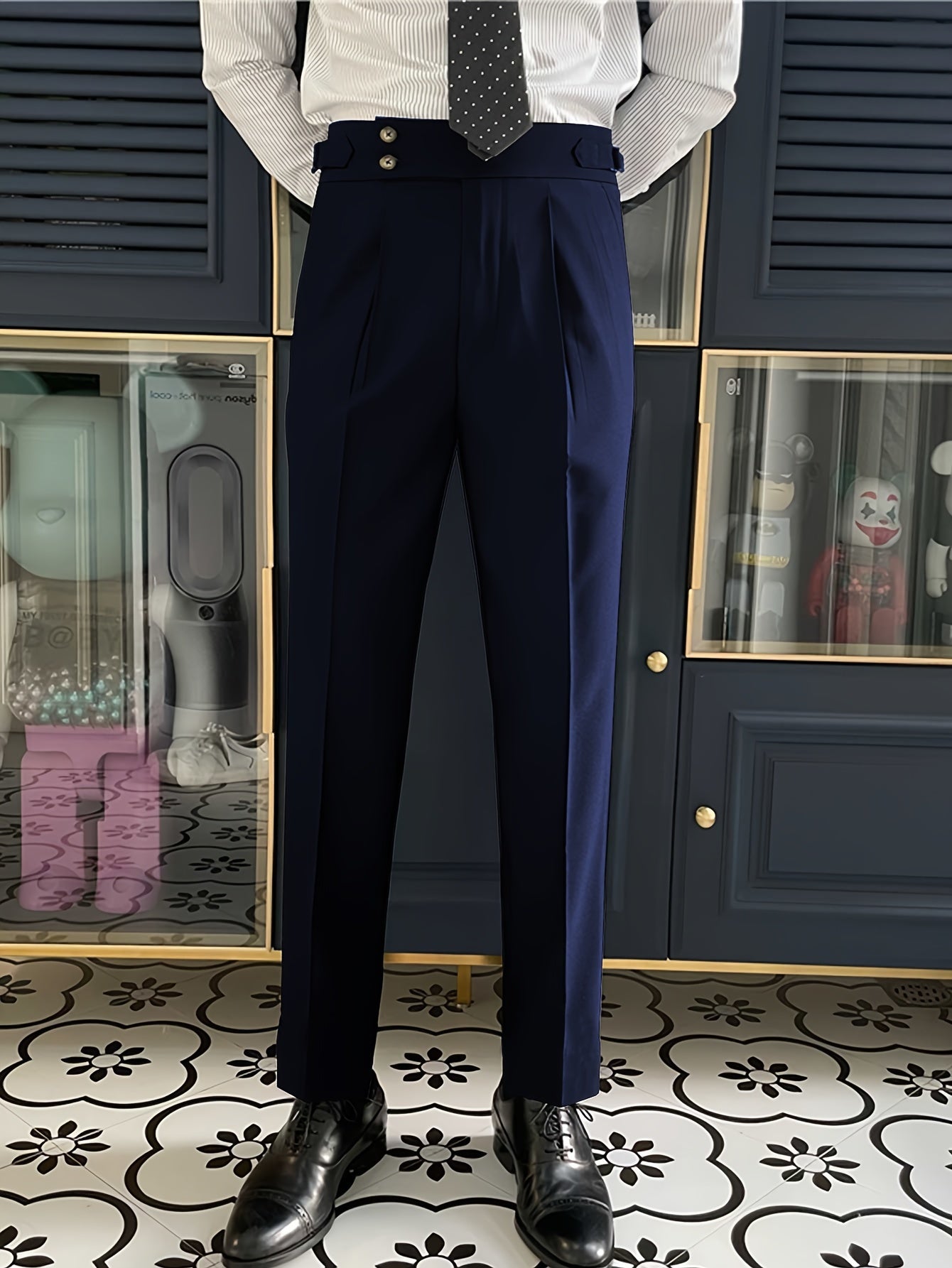 Melo Premium Pleated Naples Suit Trousers