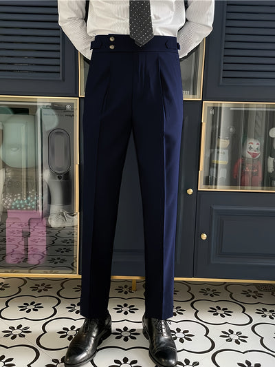 Melo Premium Pleated Naples Suit Trousers