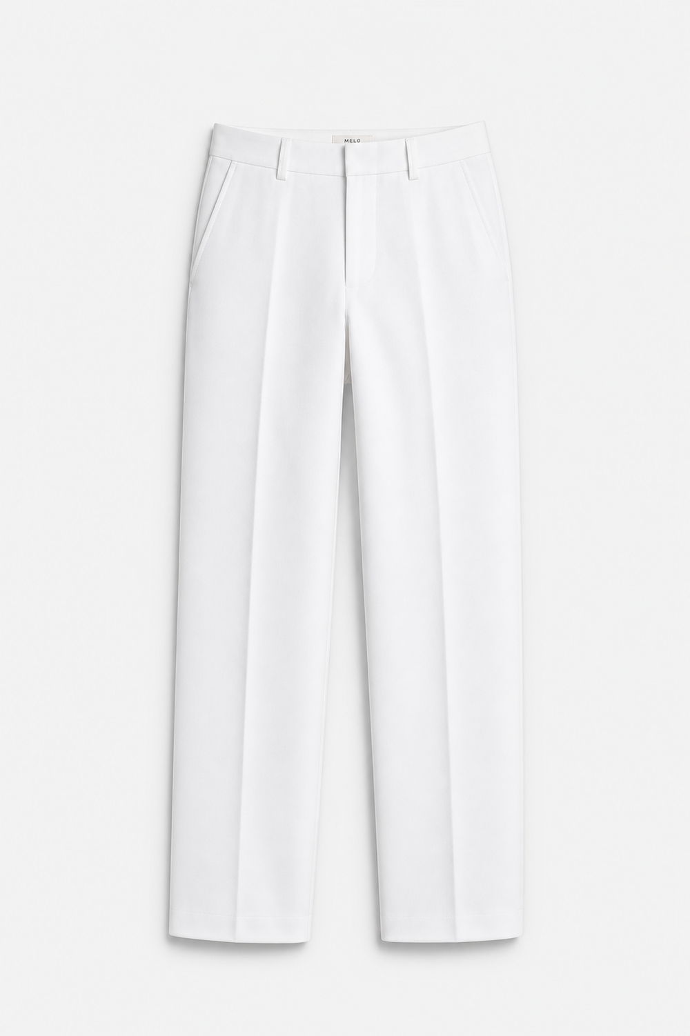 Cotton blend relaxed fit pants