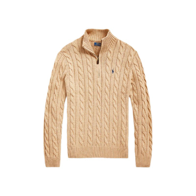 Cable-Knit Cotton Quarter-Zip