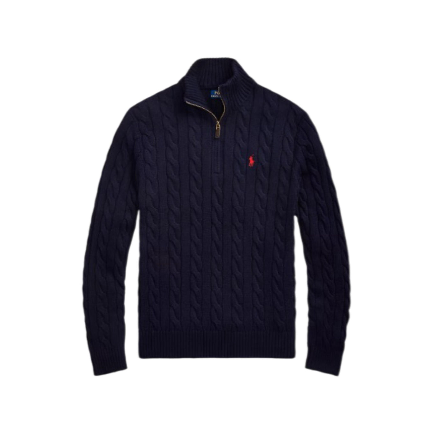 Cable-Knit Cotton Quarter-Zip