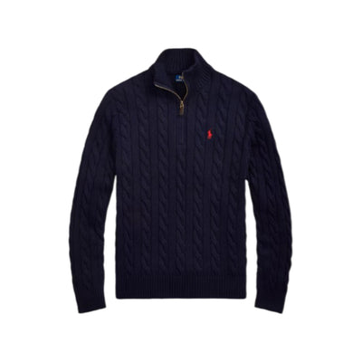 Cable-Knit Cotton Quarter-Zip