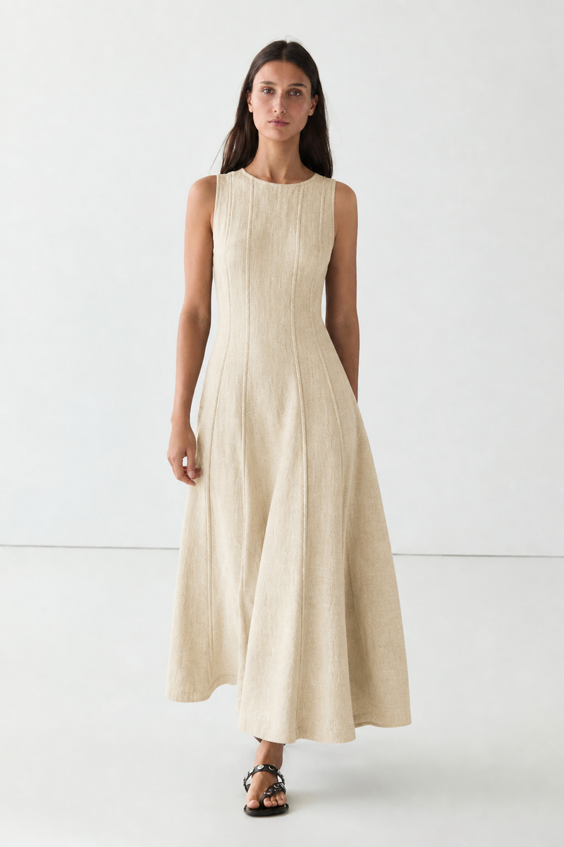 Fluid Drape Midi Dress