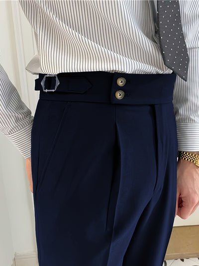 Melo Premium Pleated Naples Suit Trousers