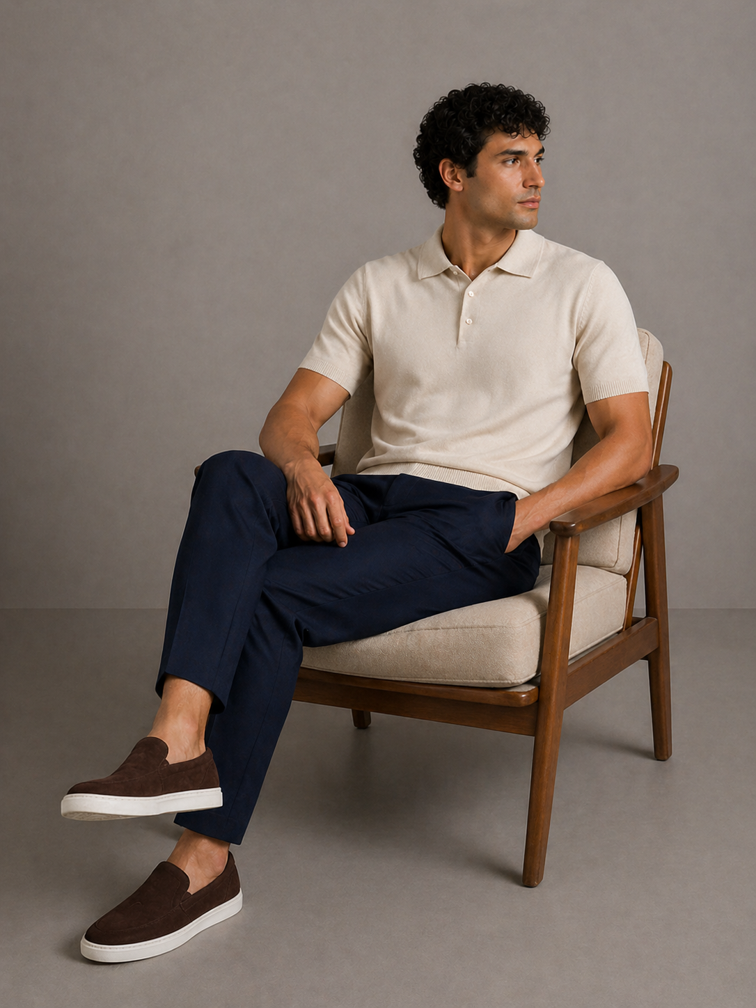 Soft Ash Textured Polo