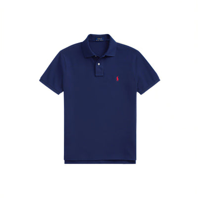 Slim Fit Cotton Mesh Polo Shirt