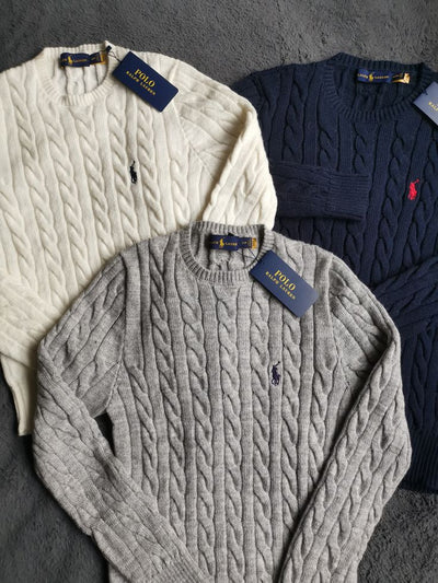 Cable-Knit Wool Cashmere Sweater