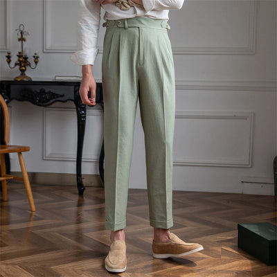 Melo Sanxian High-Waist Straight Pants