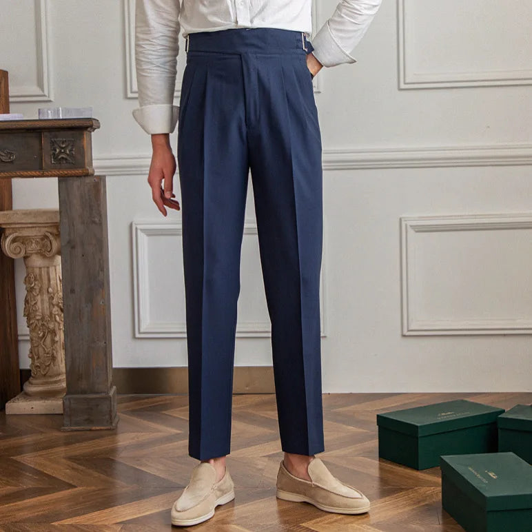 Melo Lu San Kuerge Straight-Leg Cropped Pants – Vintage Italian Style
