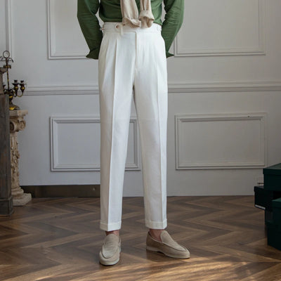 Melo Sanxian High-Waist Straight Pants