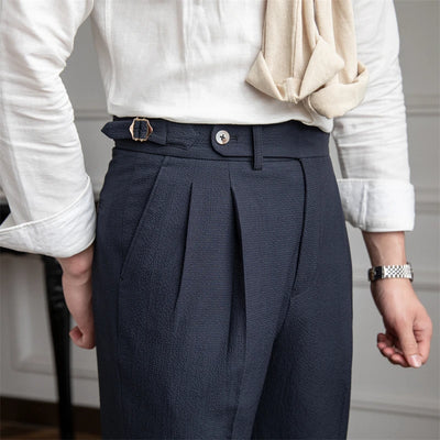 Melo Sanxian High-Waist Straight Pants