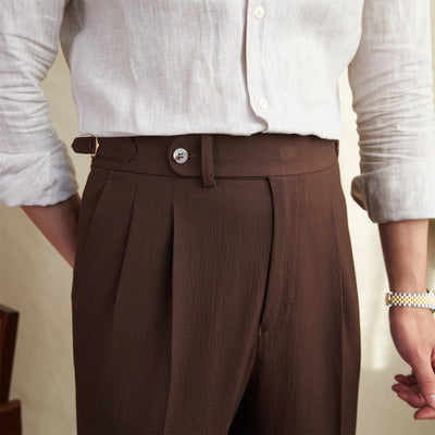 Melo Sanxian High-Waist Straight Pants