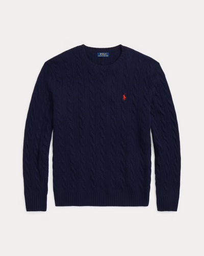 Cable-Knit Wool Cashmere Sweater