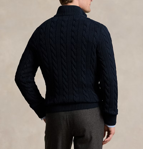 Cable-Knit Cotton Quarter-Zip