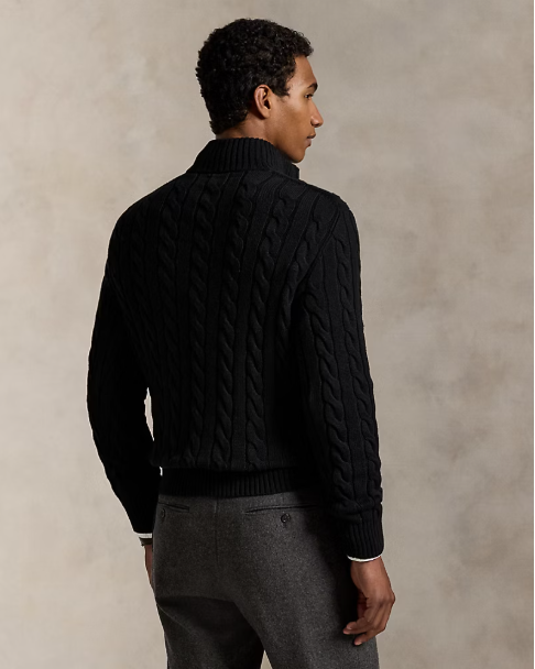 Cable-Knit Cotton Quarter-Zip