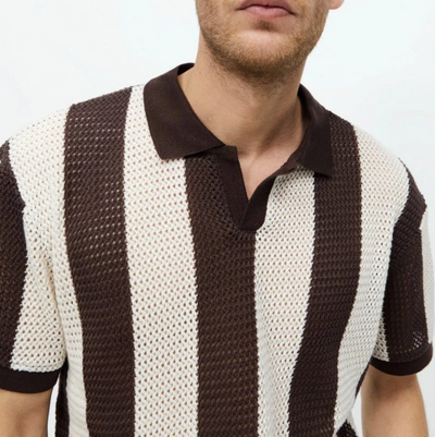 Striped Loose Mesh Knit Sweater