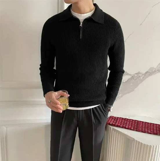 Knit Quarter Zip Sweater