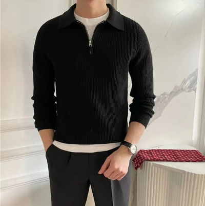 Knit Quarter Zip Sweater