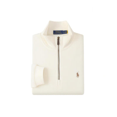 Mesh-knit Cotton Quarter-Zip