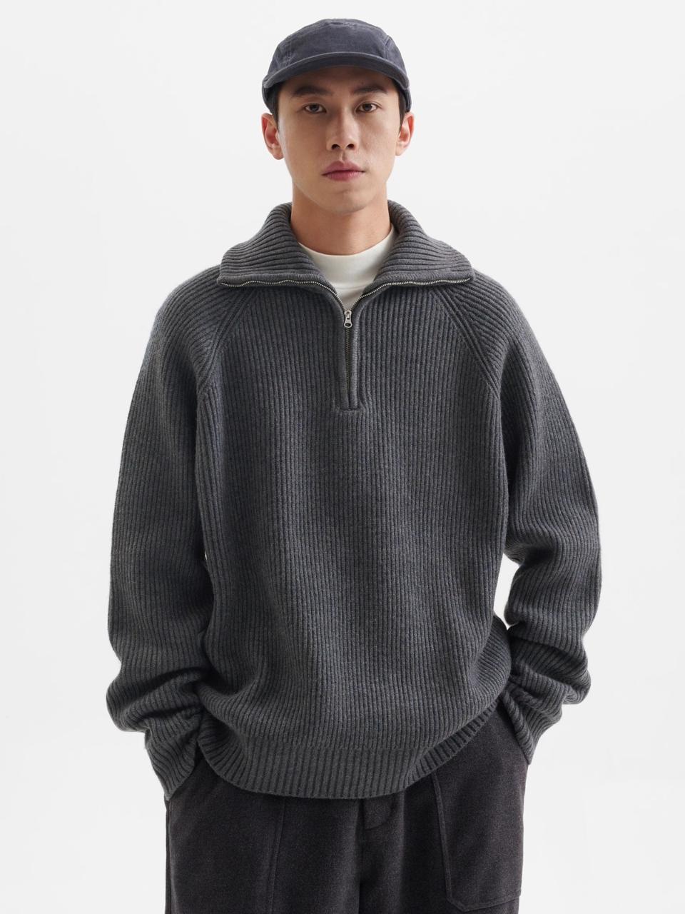 Half-Zip Sweater Men Rigging