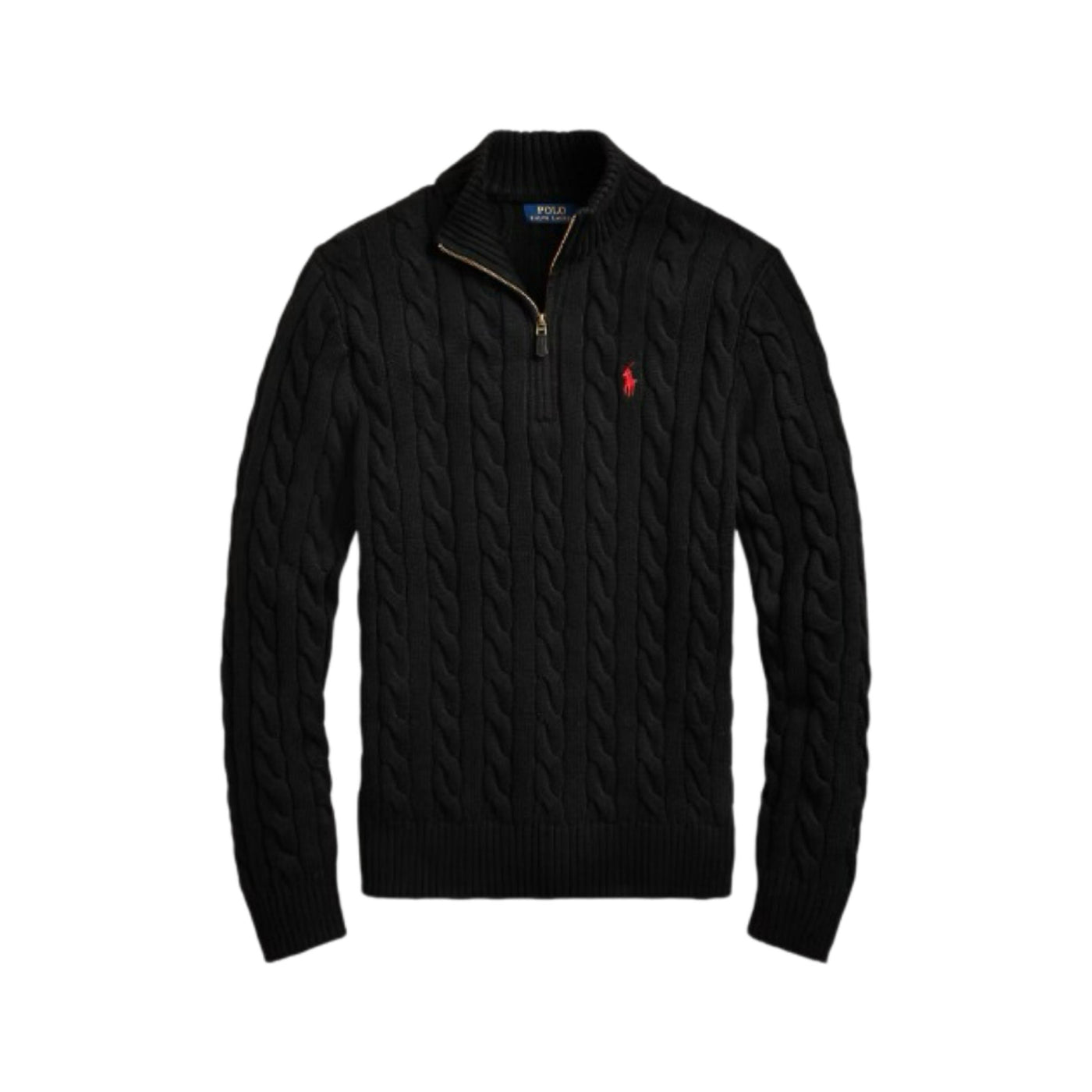 Cable-Knit Cotton Quarter-Zip