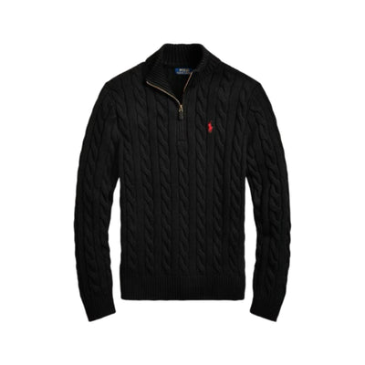 Cable-Knit Cotton Quarter-Zip