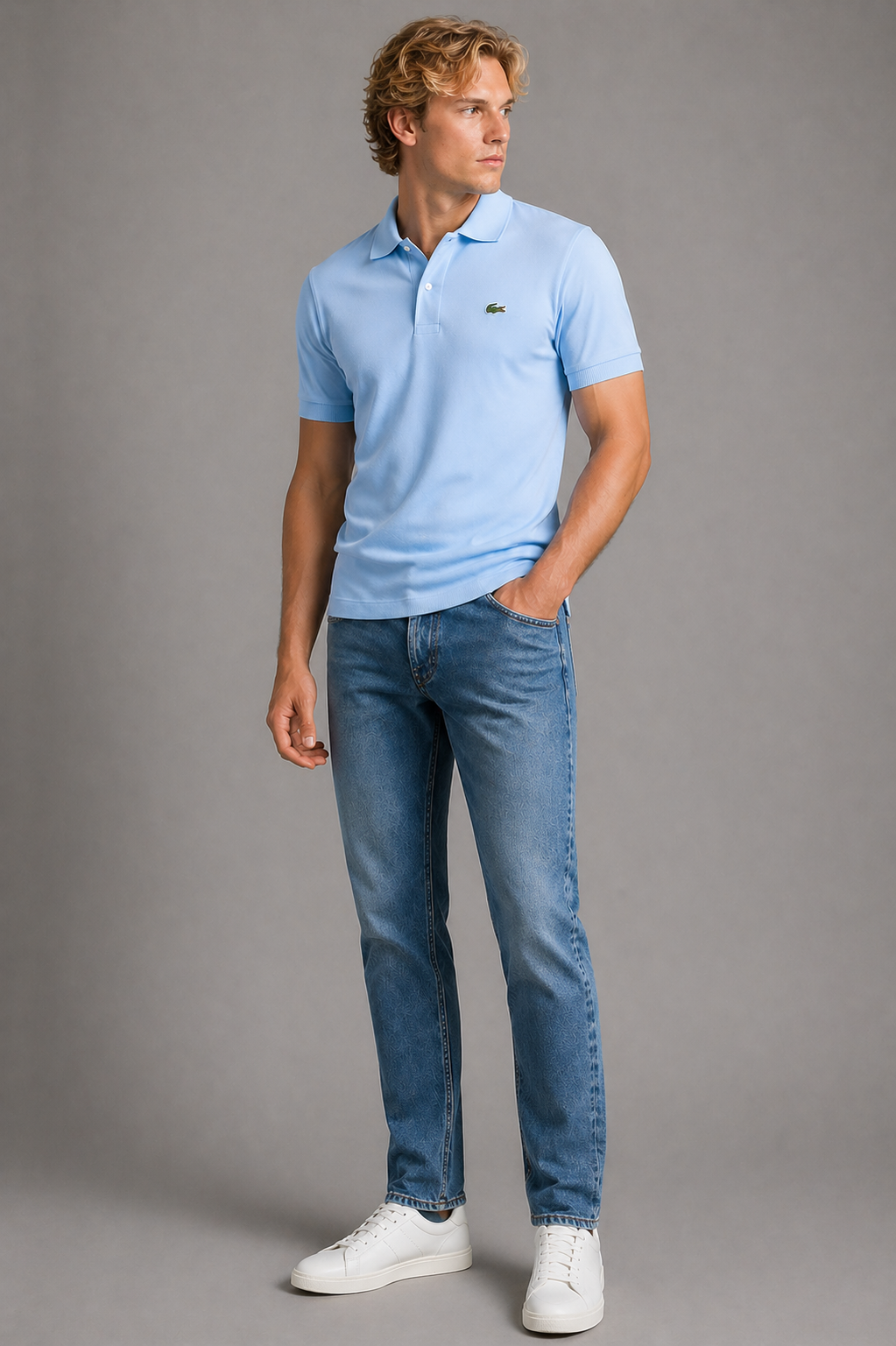 logo-patch polo shirt