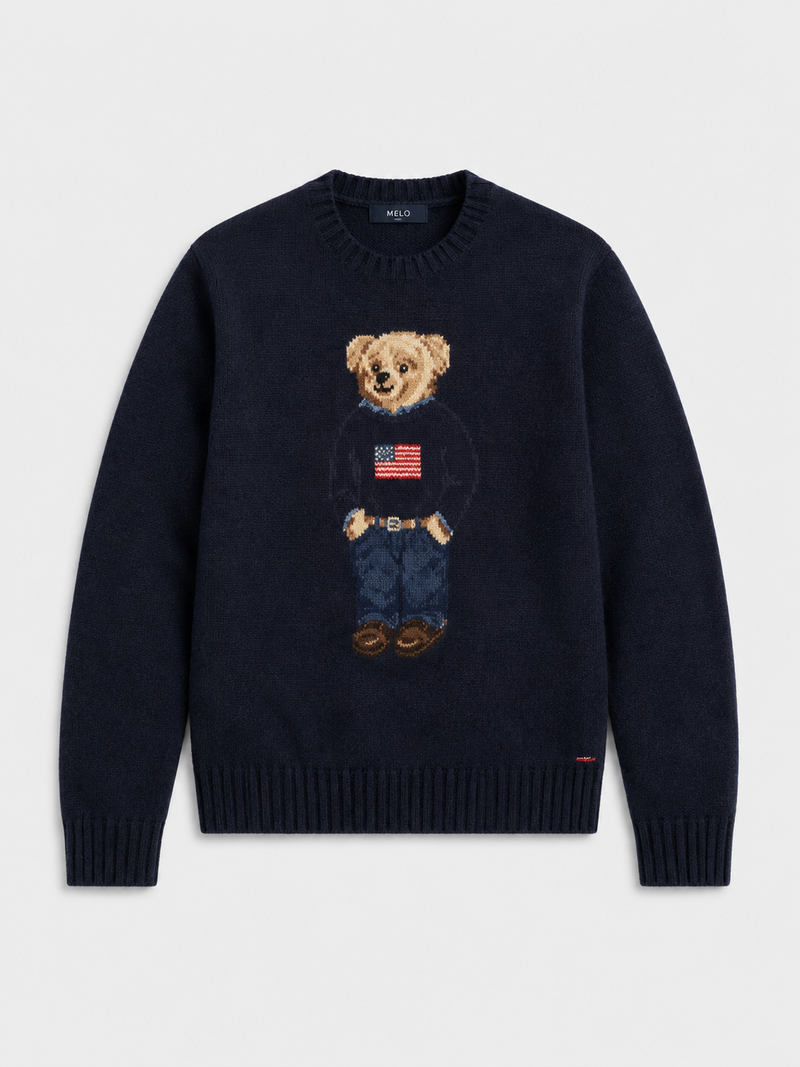 POLO BEAR COTTON-LINEN SWEATER