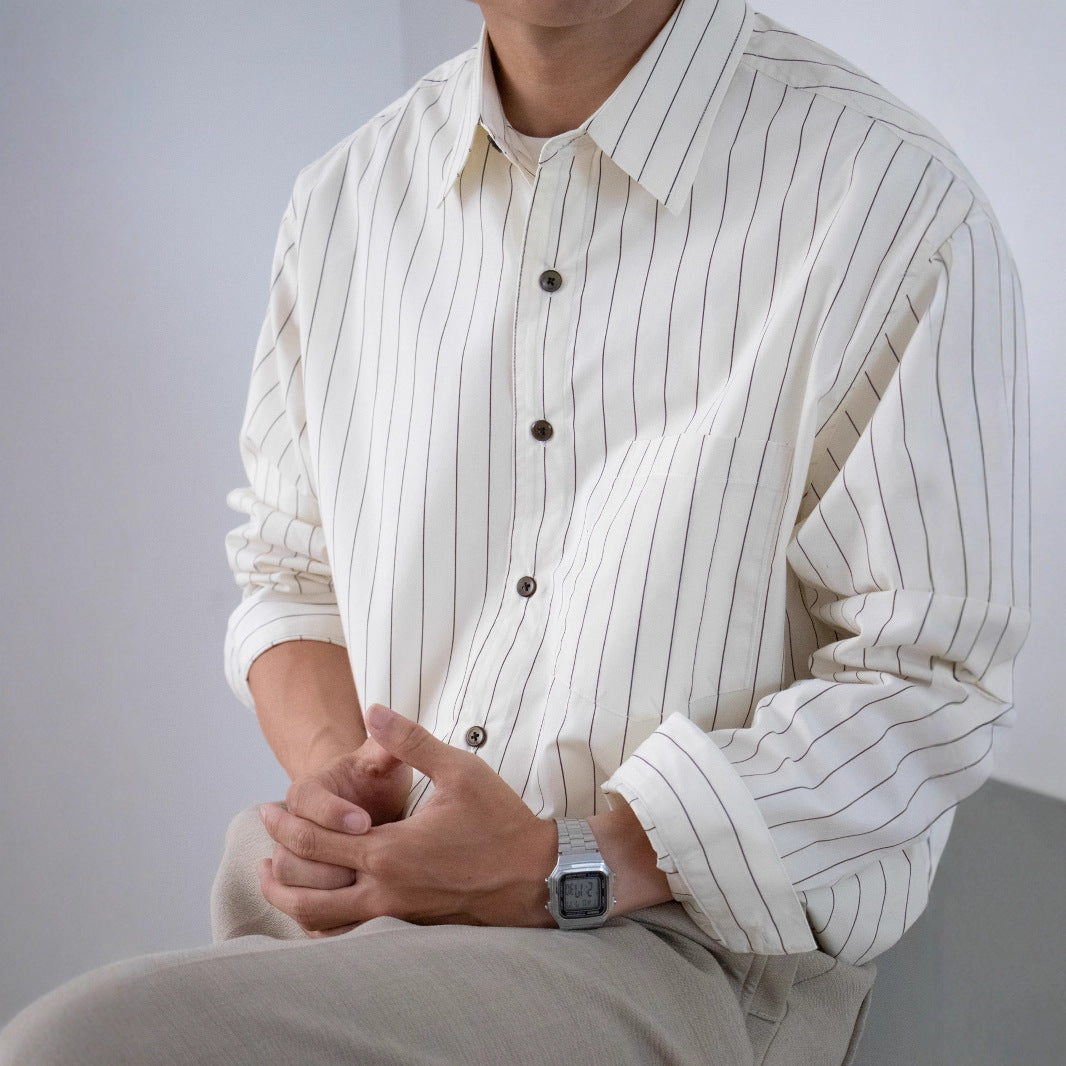 Minimal Stripe Cotton Shirt