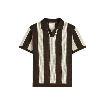 Striped Loose Mesh Knit Sweater
