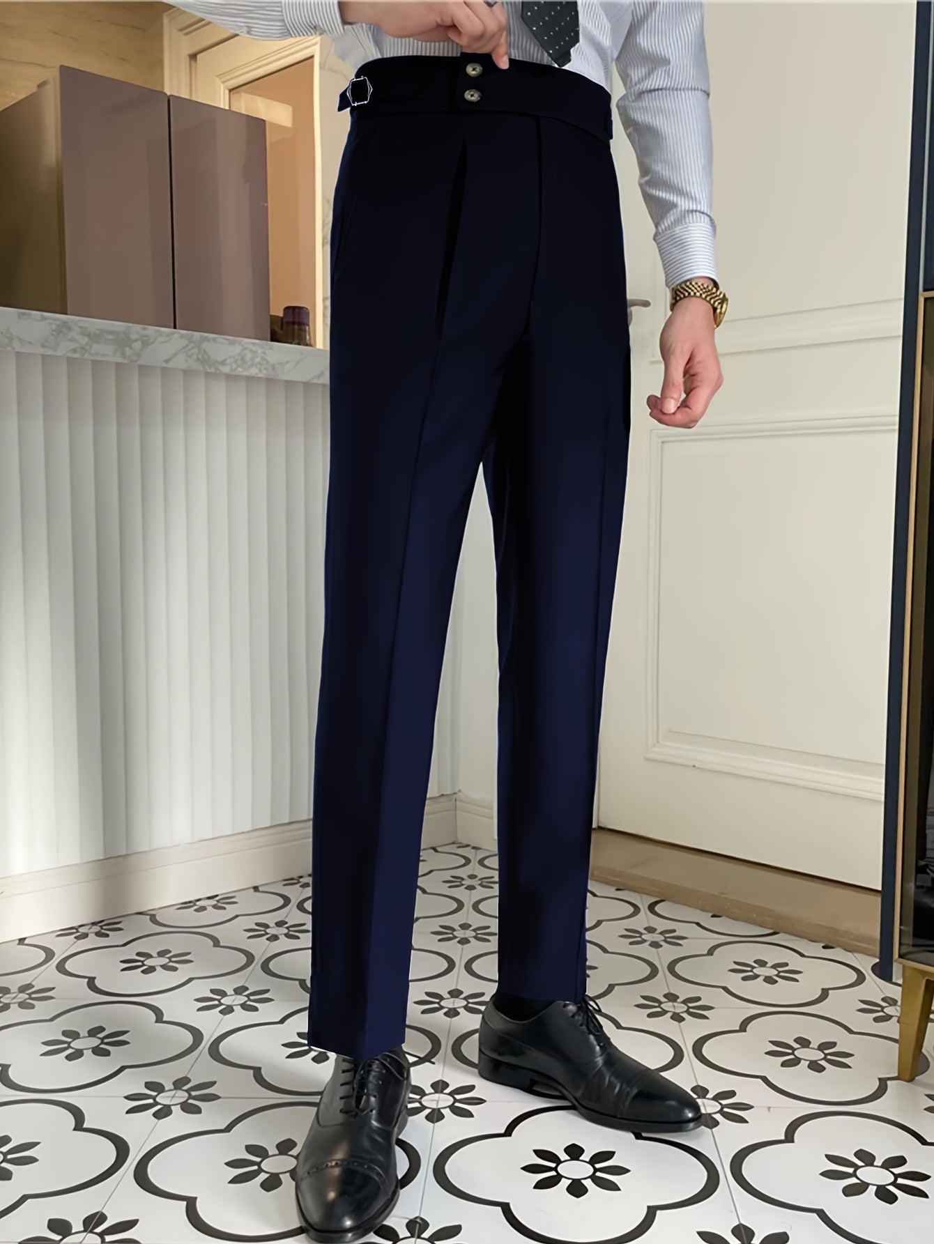 Melo Premium Pleated Naples Suit Trousers