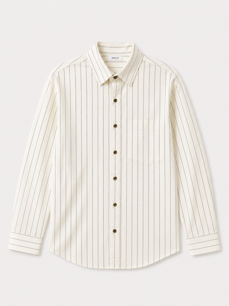 Minimal Stripe Cotton Shirt