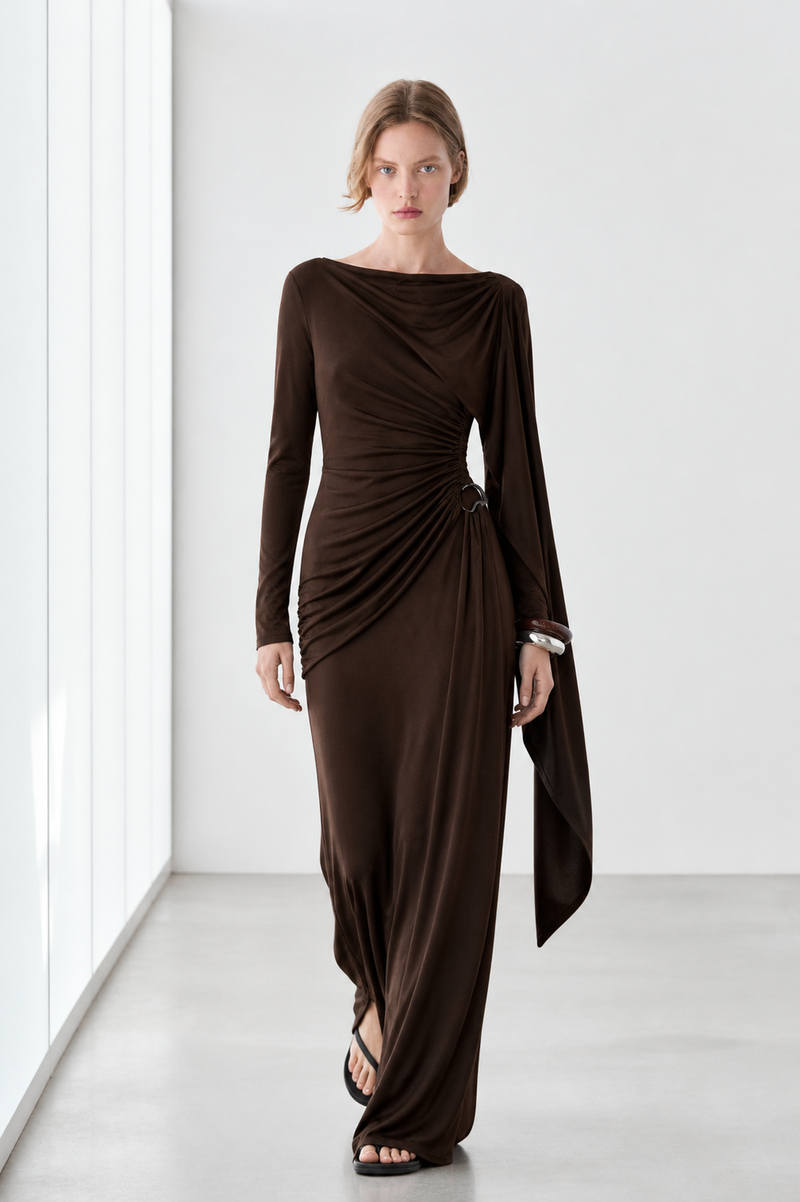 Asymmetric Flow Dress