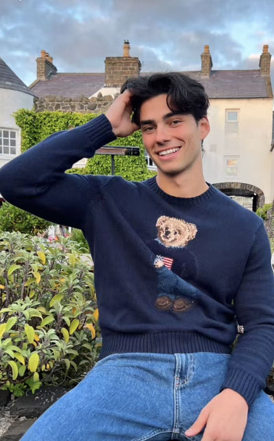 POLO BEAR COTTON-LINEN SWEATER