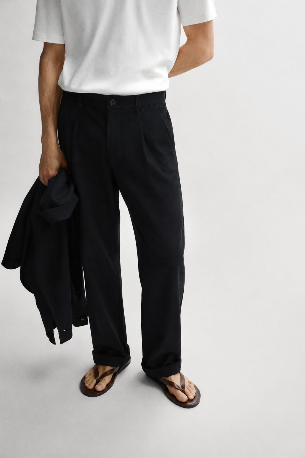 black sports chinos