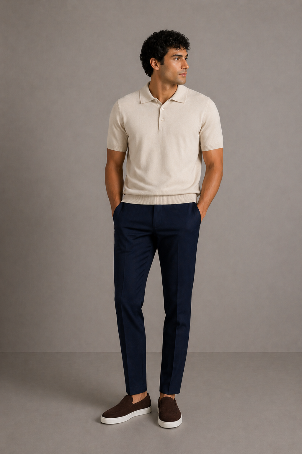 Soft Ash Textured Polo