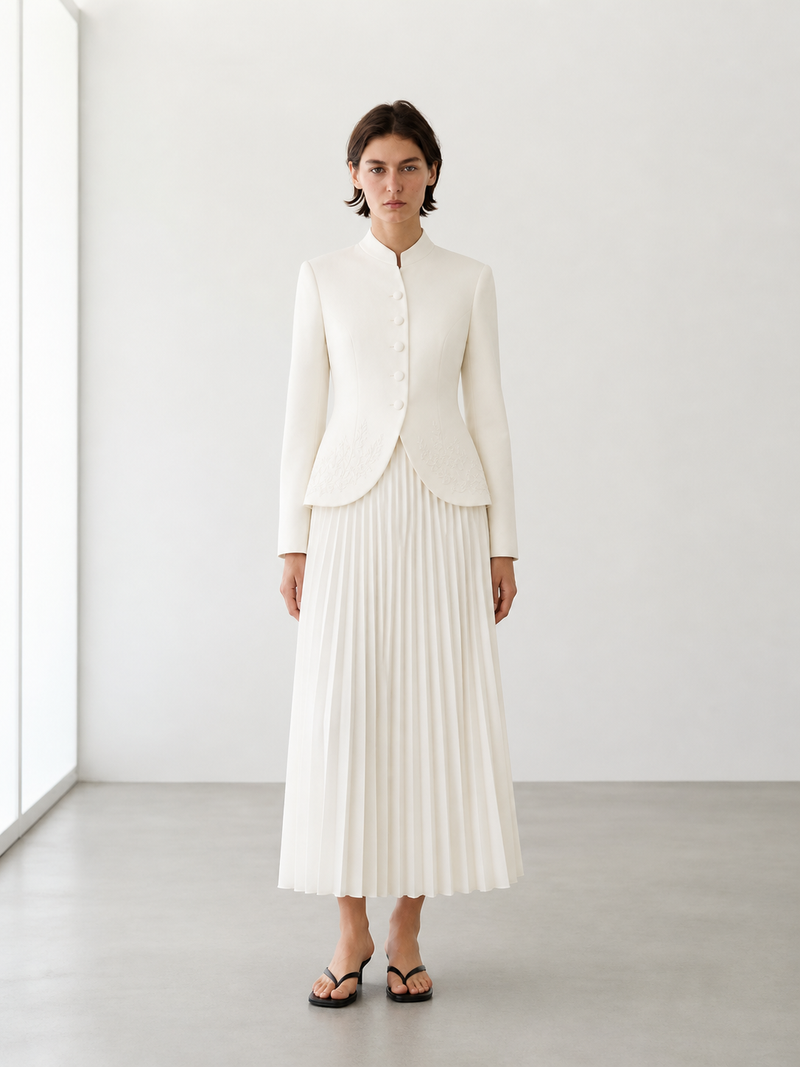 Modern Elegance Pleated Set
