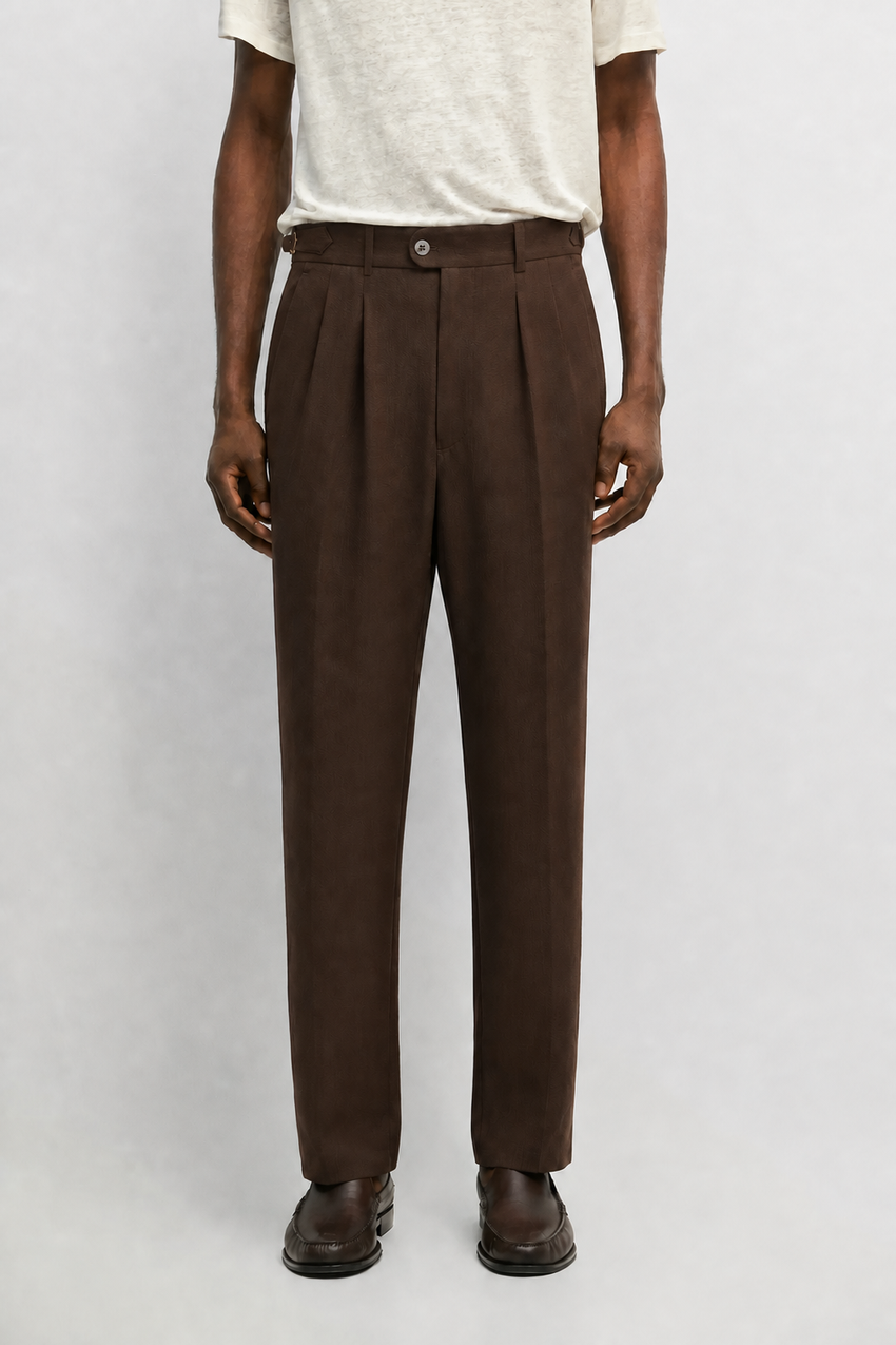 Melo Sanxian High-Waist Straight Pants