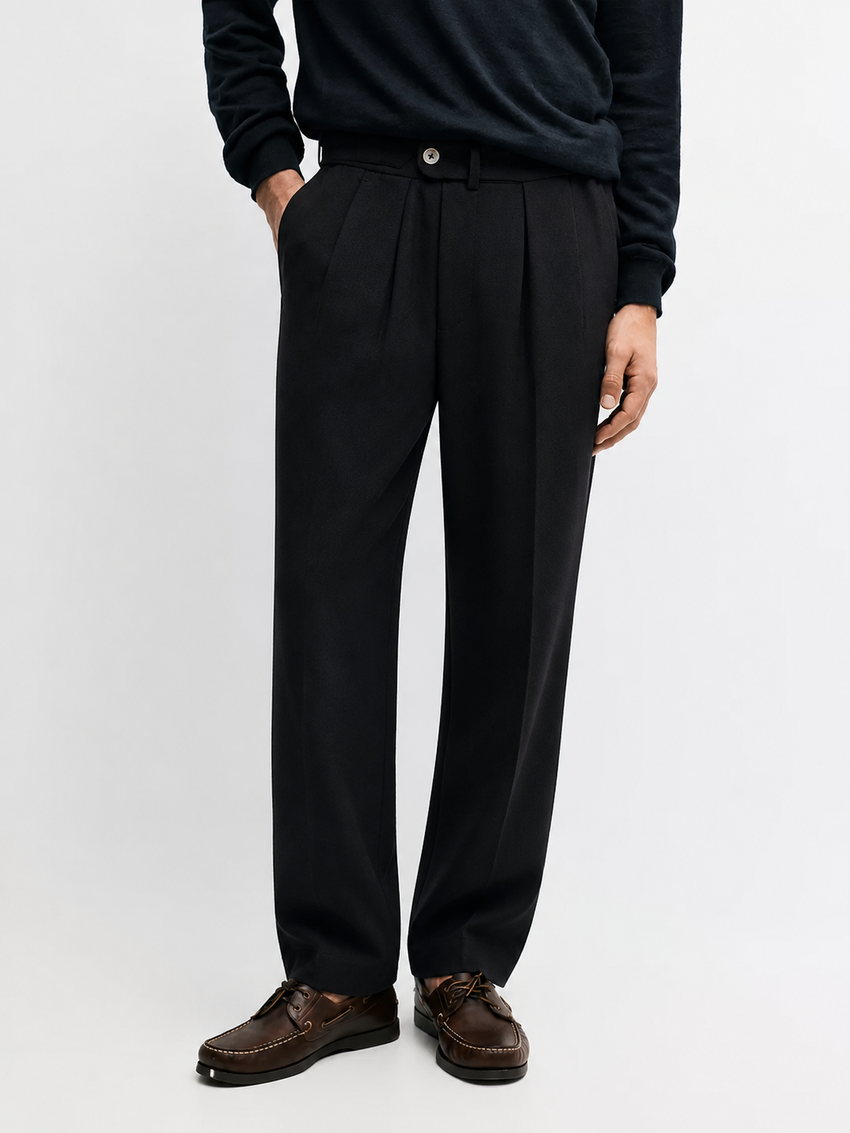 Melo Sanxian High-Waist Straight Pants