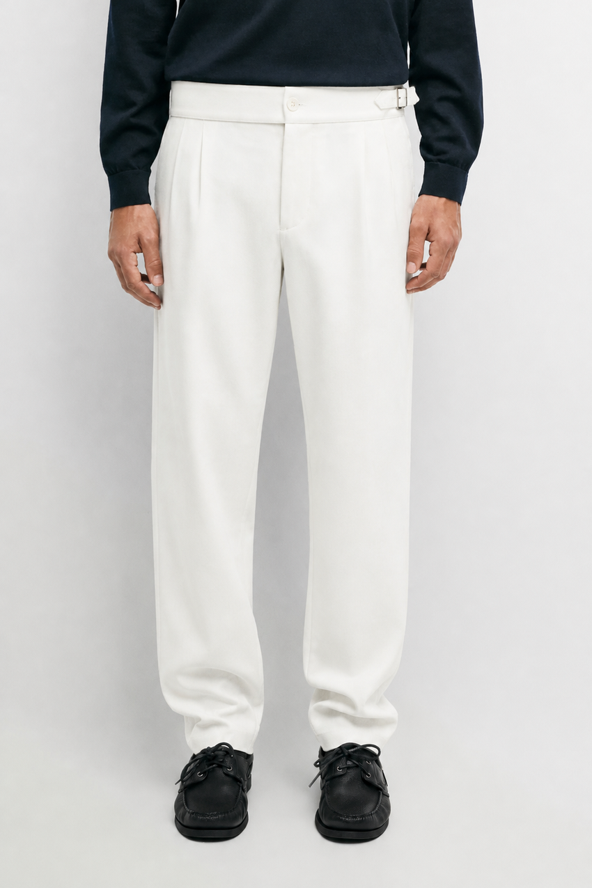 Melo Sanxian High-Waist Straight Pants
