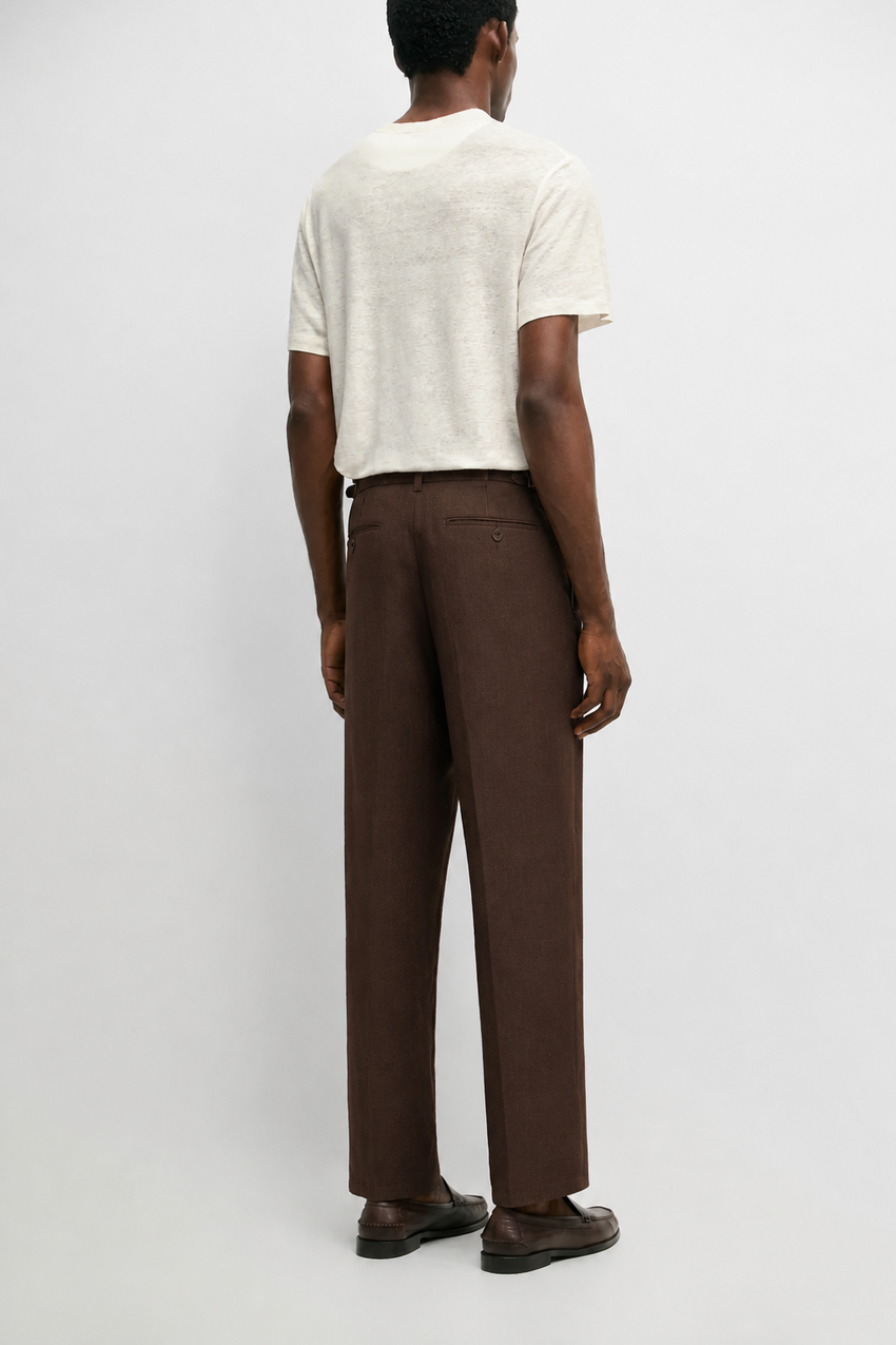 Melo Sanxian High-Waist Straight Pants