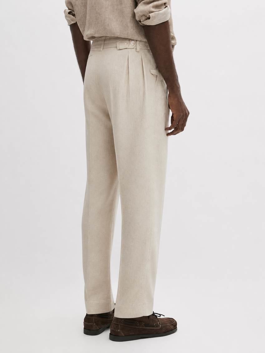 Melo Sanxian High-Waist Straight Pants