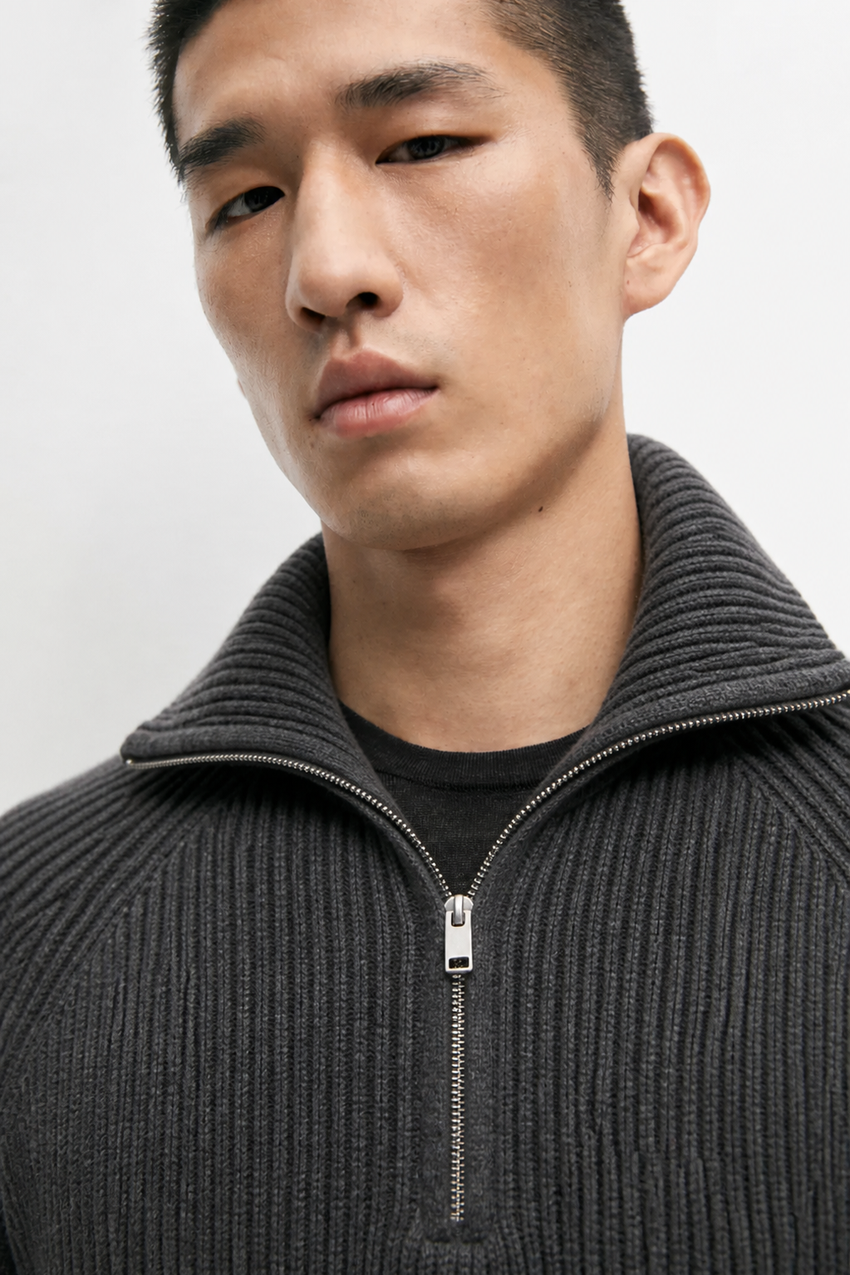 Half-Zip Sweater Men Rigging